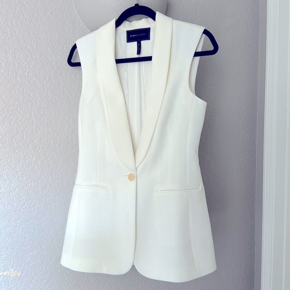 White blazer vest